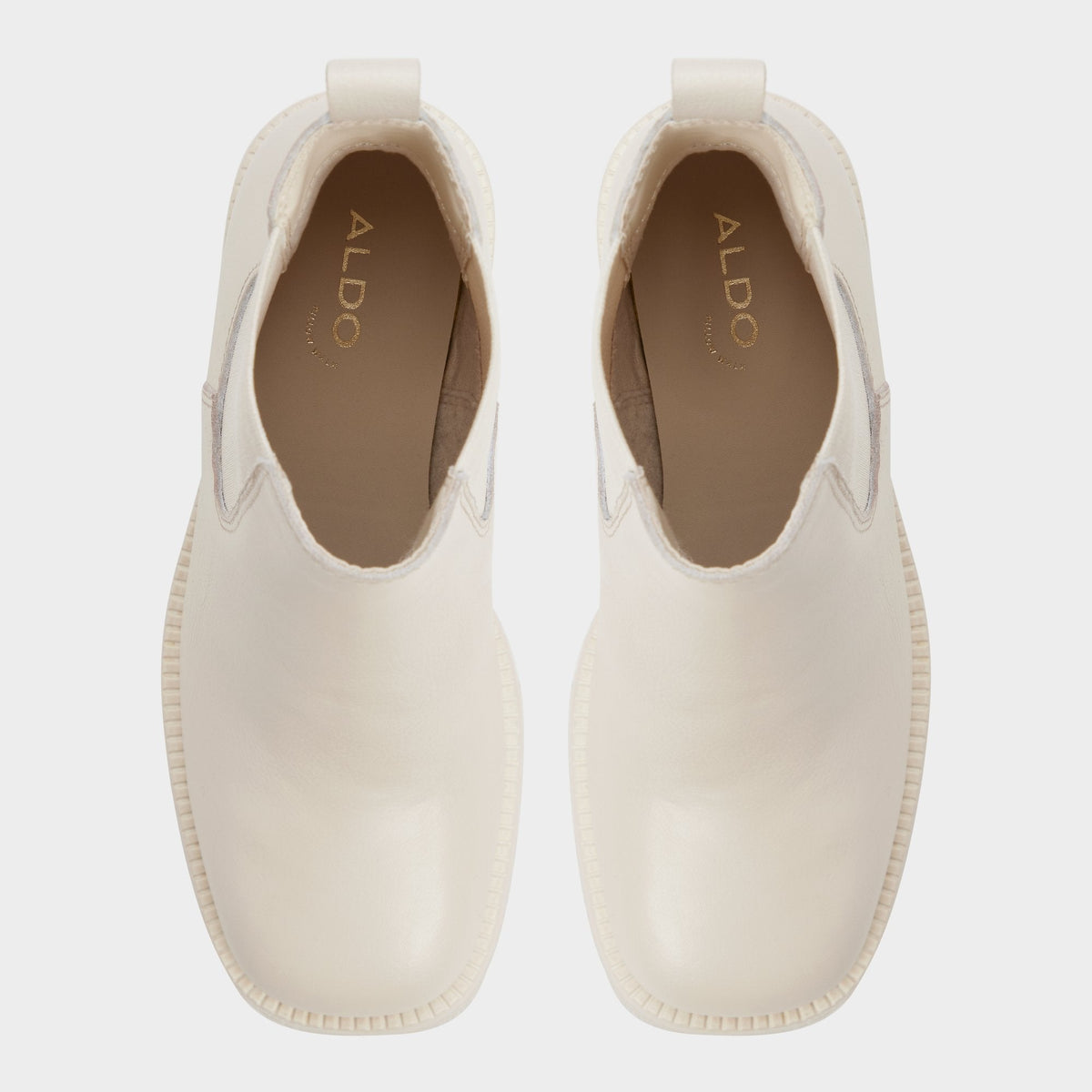 Aldo Anneliese in Other White - Chelsea boot, Lug sole