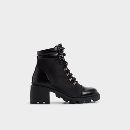 Aldo Mariettia in Black - Lace-up boot, Lug sole