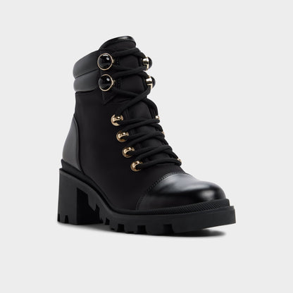 Aldo Mariettia in Black - Lace-up boot, Lug sole