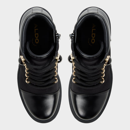 Aldo Mariettia in Black - Lace-up boot, Lug sole