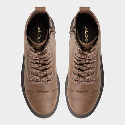Aldo Goer in Medium Brown - Combat ankle boot, Lug sole