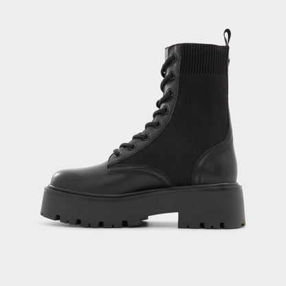 Aldo Talaleryknit Black Women's Combat boots - Combat ankle boot, Black
