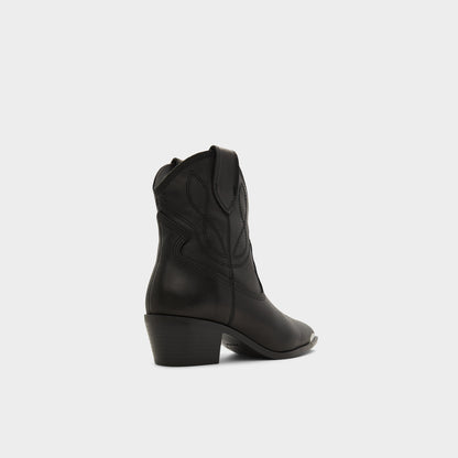 Aldo Valley Black Women's Western - Western boot, Block heel
