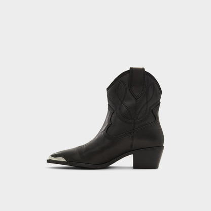 Aldo Valley Black Women's Western - Western boot, Block heel