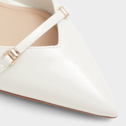Aldo Nailah White/Bone Women's Kitten heels - Slingback heel, Kitten heel