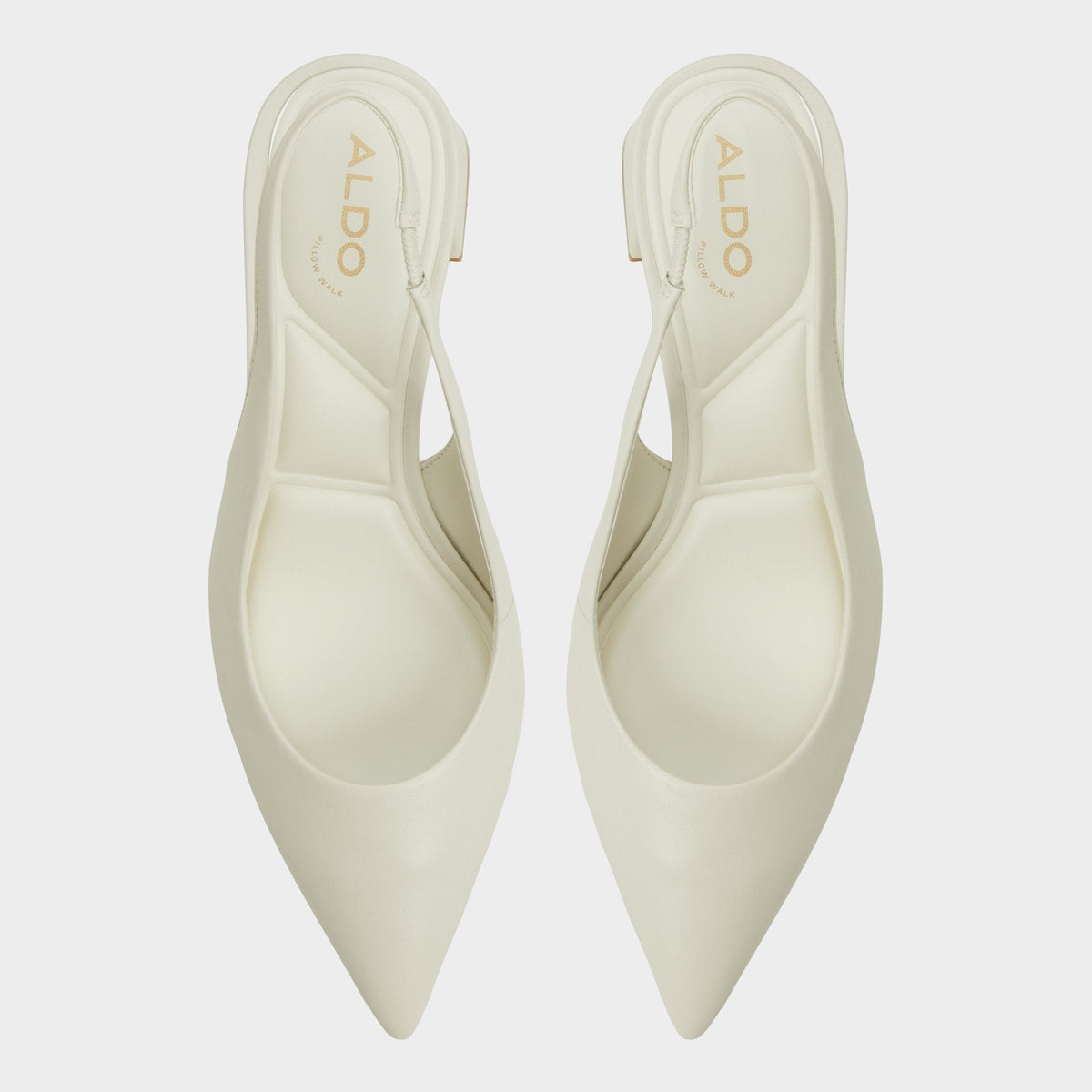 Aldo Uliana White/Bone Women's Slingbacks - Slingback heel, Block heel