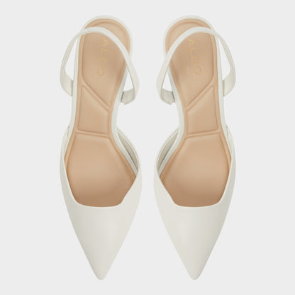 Aldo Gavedessi Open White Women's Kitten heels - Slingback heel, Kitten heel