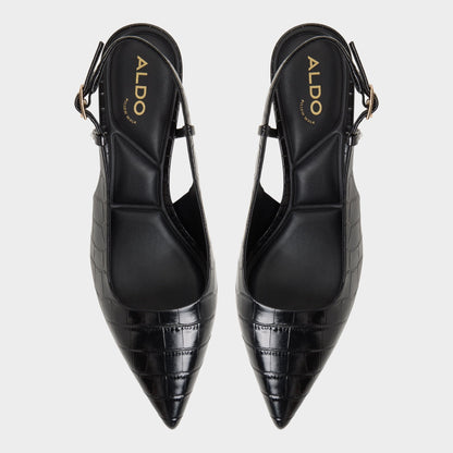 Aldo Adan in Black - Slingback heel, Kitten heel