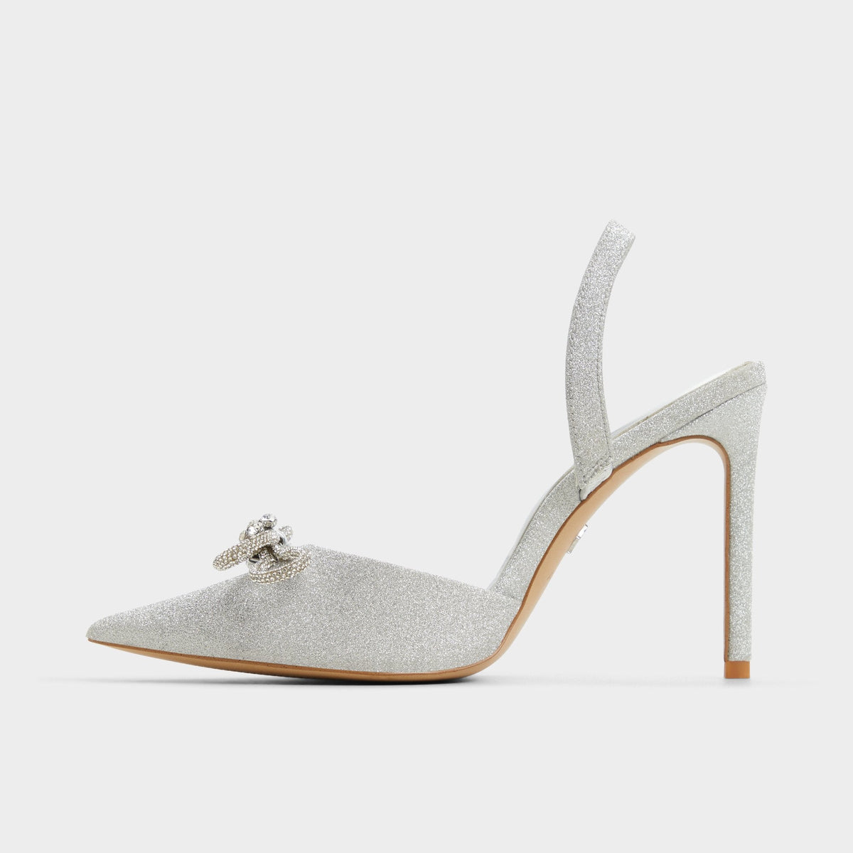 Aldo Addie Silver Women's Slingbacks - Slingback heel, Stiletto heel