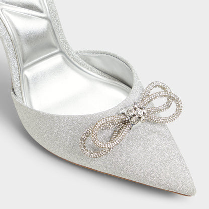 Aldo Addie Silver Women's Slingbacks - Slingback heel, Stiletto heel