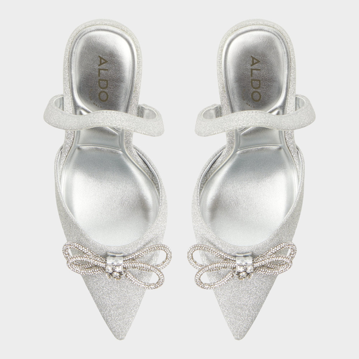 Aldo Addie Silver Women's Slingbacks - Slingback heel, Stiletto heel