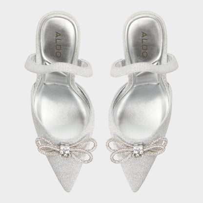 Aldo Addie Silver Women's Slingbacks - Slingback heel, Stiletto heel