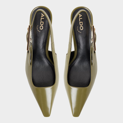 Aldo Nealie in Khaki 14139074 - Slingback heel, Kitten heel