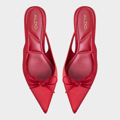 Aldo Azizza in Dark Red - Slingback heel, Kitten heel