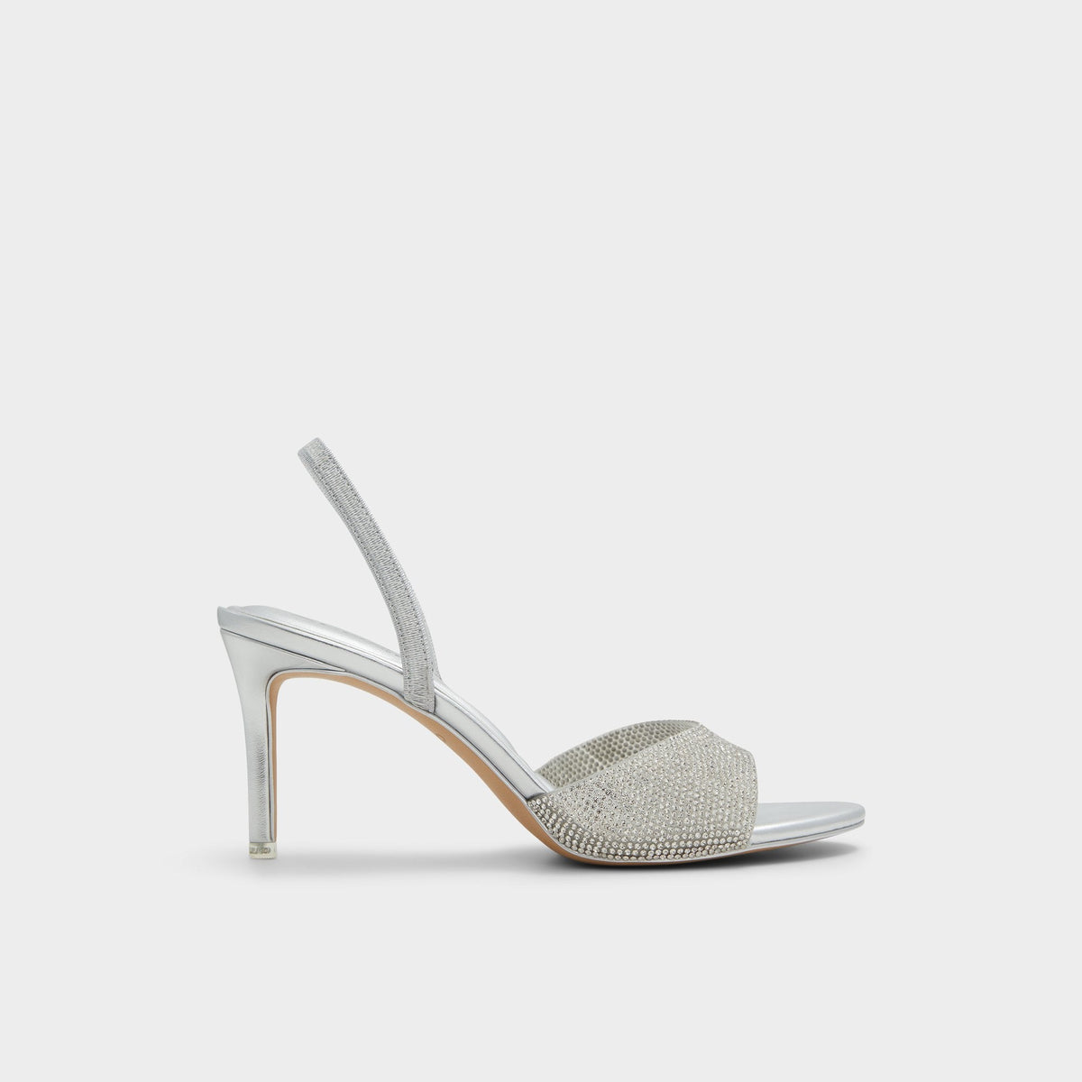 Aldo Aitana Silver Women's Heeled sandals - Slingback heeled sandal, Stiletto heel