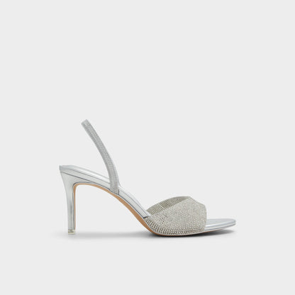 Aldo Aitana Silver Women's Heeled sandals - Slingback heeled sandal, Stiletto heel