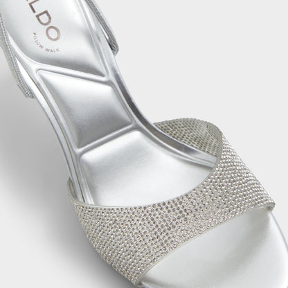 Aldo Aitana Silver Women's Heeled sandals - Slingback heeled sandal, Stiletto heel
