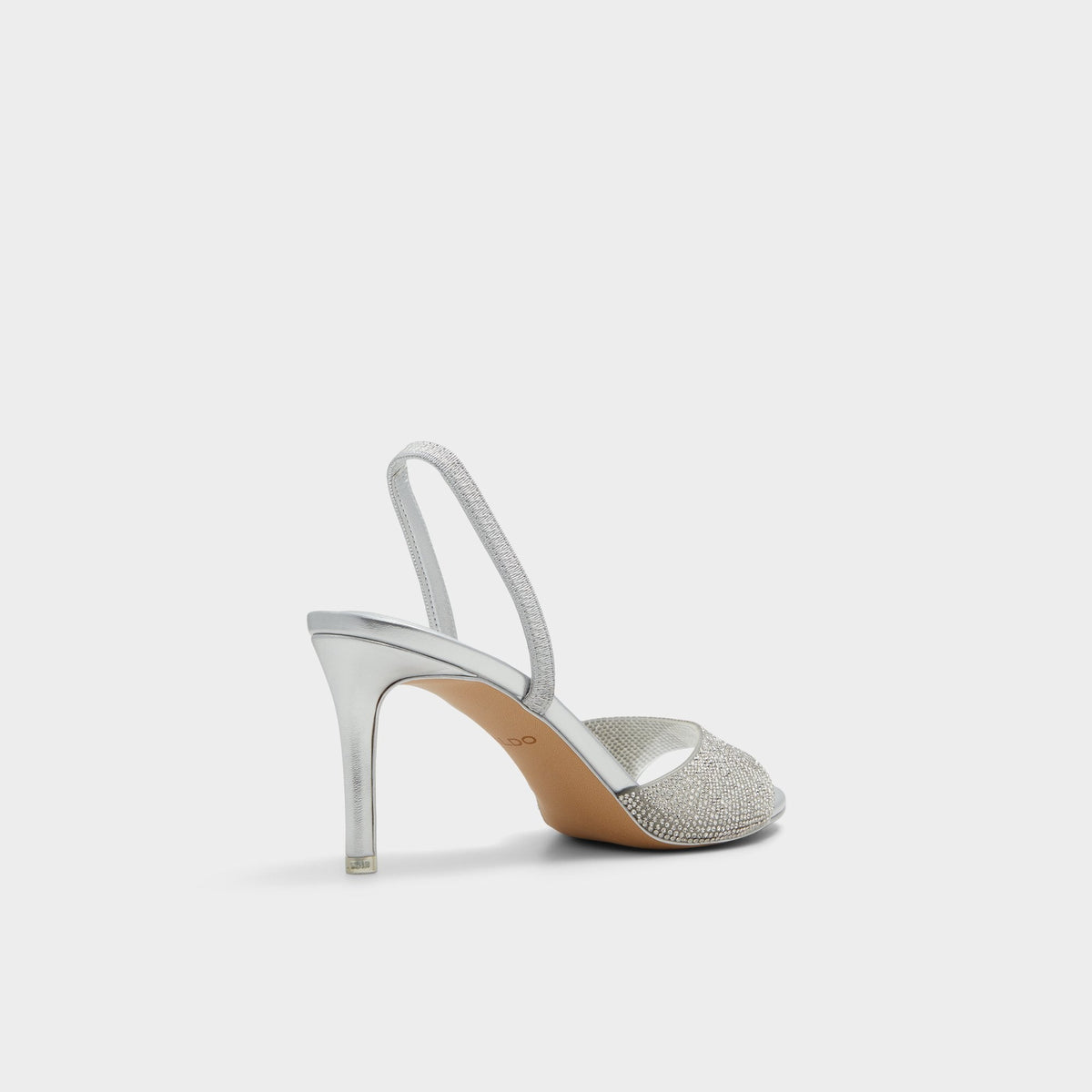 Aldo Aitana Silver Women's Heeled sandals - Slingback heeled sandal, Stiletto heel