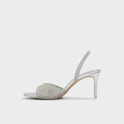 Aldo Aitana Silver Women's Heeled sandals - Slingback heeled sandal, Stiletto heel