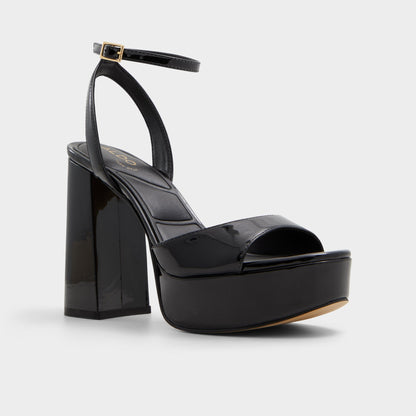 Aldo Valoria Black Women's Platform sandals - Strappy heeled sandal, Platform
