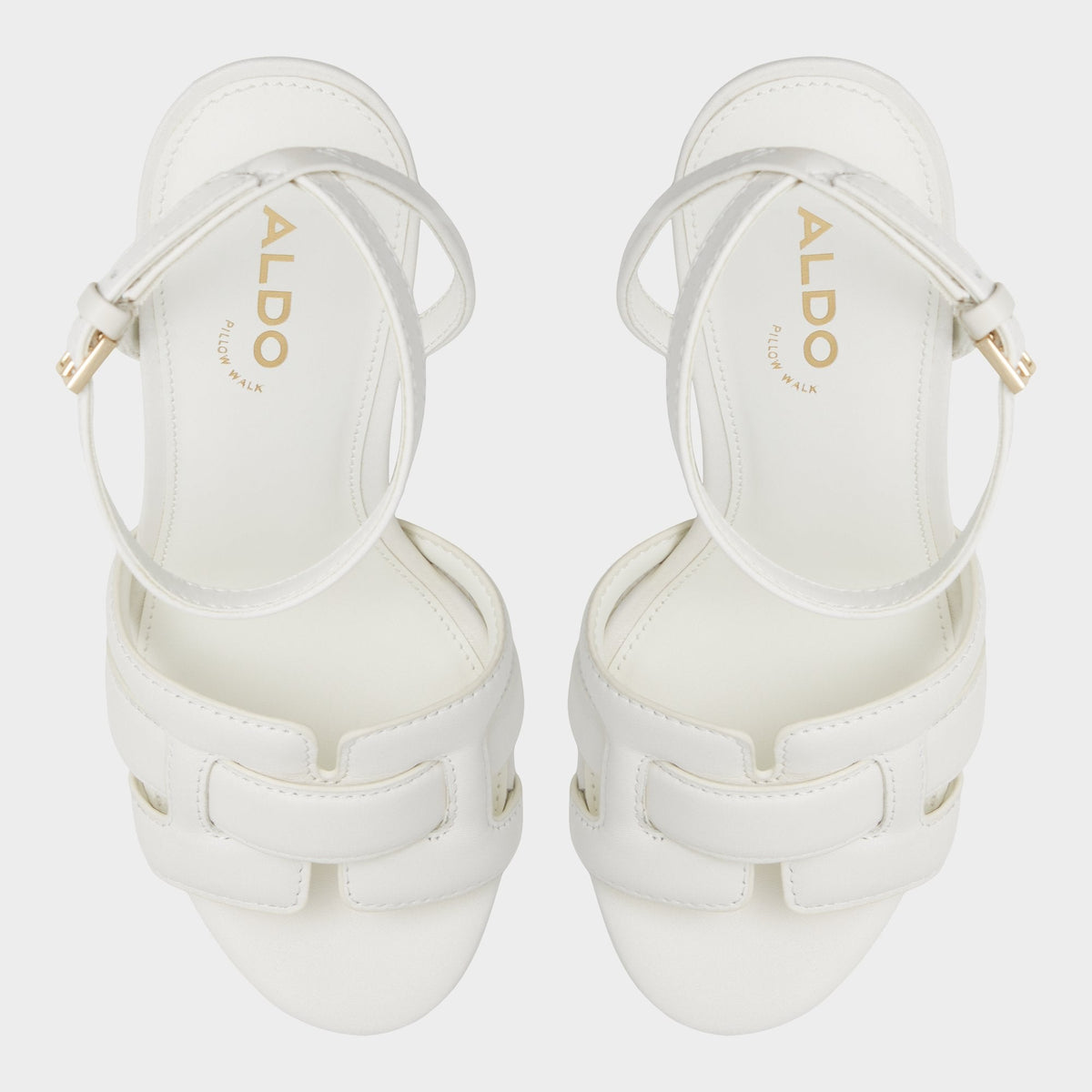 Aldo Valaberel Open White Women's Platform sandals - Strappy heeled sandal, Platform