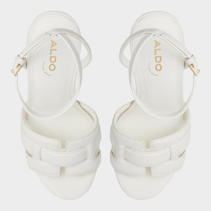 Aldo Valaberel Open White Women's Platform sandals - Strappy heeled sandal, Platform