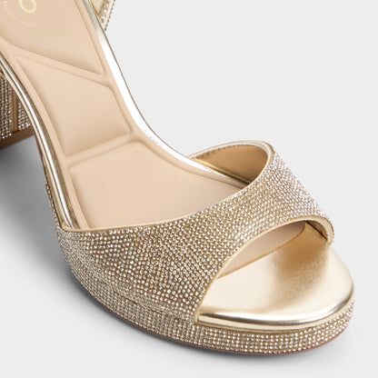 Aldo Alluring Champagne Women's Strappy sandals - Strappy heeled sandal, Platform