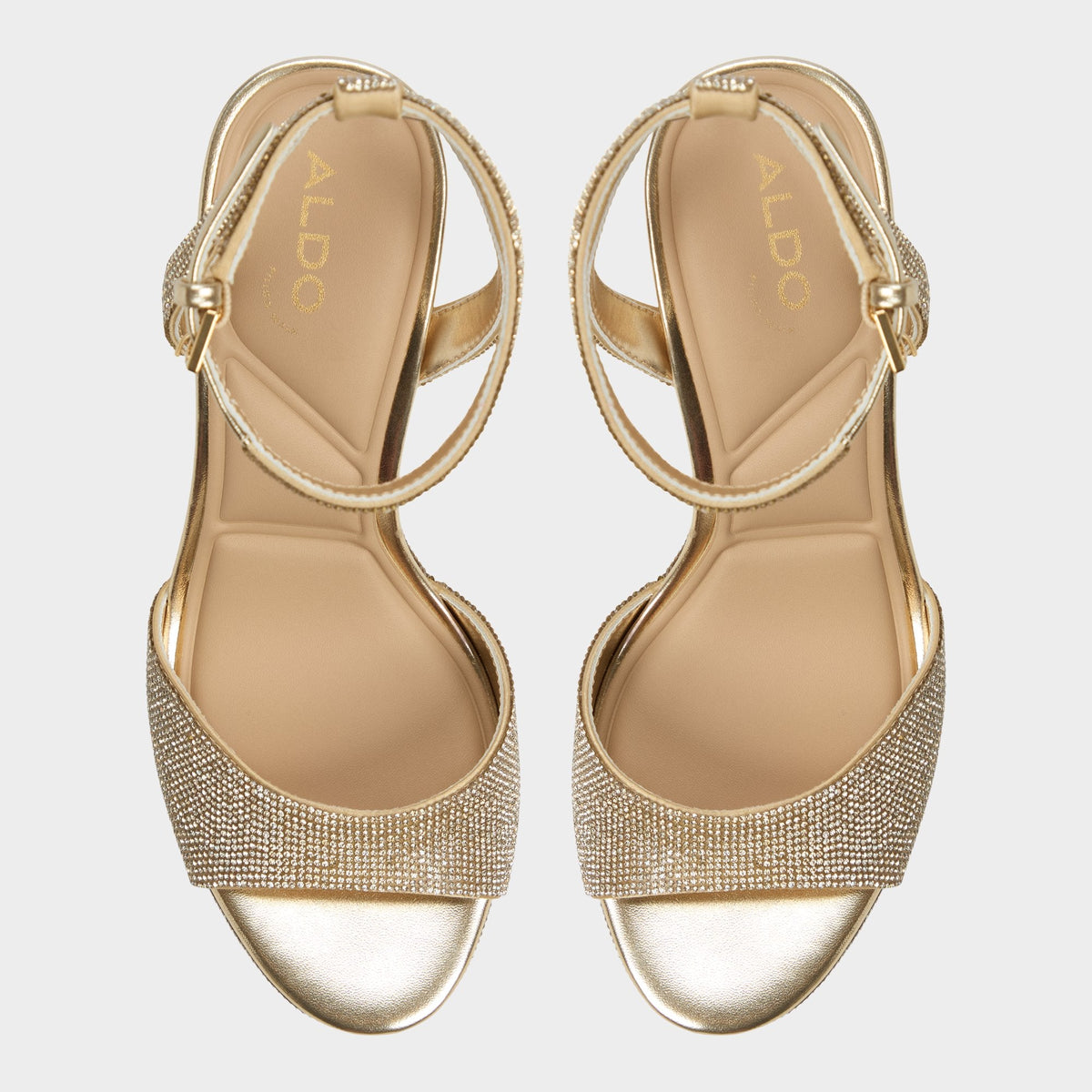 Aldo Alluring Champagne Women's Strappy sandals - Strappy heeled sandal, Platform