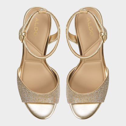 Aldo Alluring Champagne Women's Strappy sandals - Strappy heeled sandal, Platform