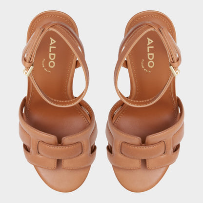 Aldo Valaberel Medium Brown Women's Platform sandals - Strappy heeled sandal, Platform