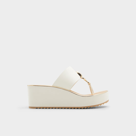 Aldo Penelopy White Women's Wedges - Wedge sandal, Wedge heel