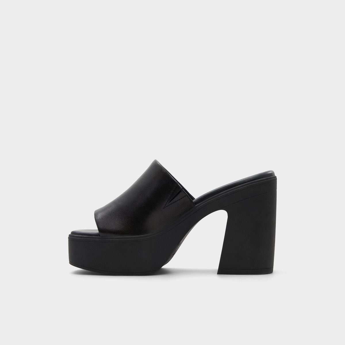 Aldo Maysee Other Black Leather Smooth Women's Mule slides - Heeled mule, Platform