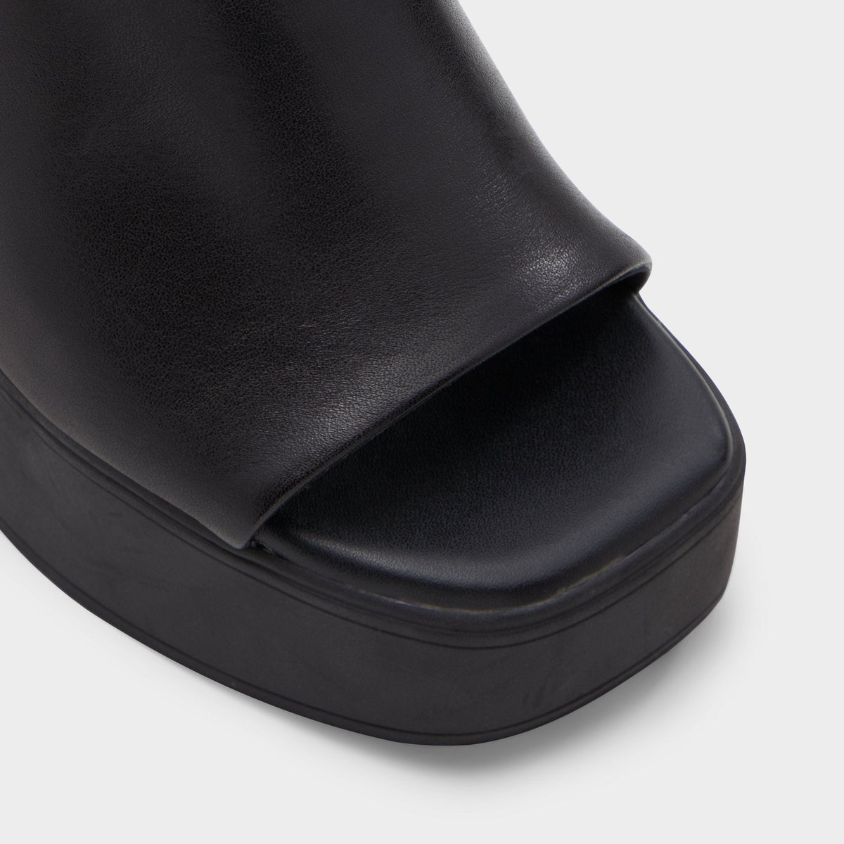 Aldo Maysee Other Black Leather Smooth Women's Mule slides - Heeled mule, Platform
