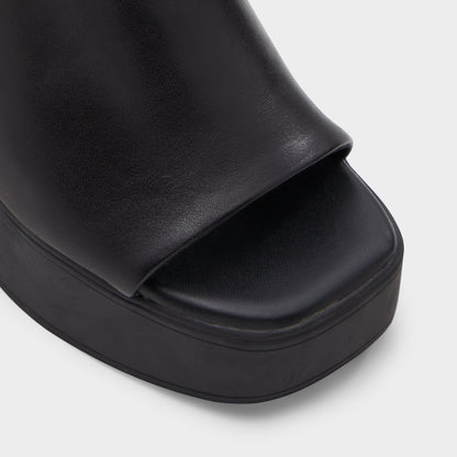 Aldo Maysee Other Black Leather Smooth Women's Mule slides - Heeled mule, Platform