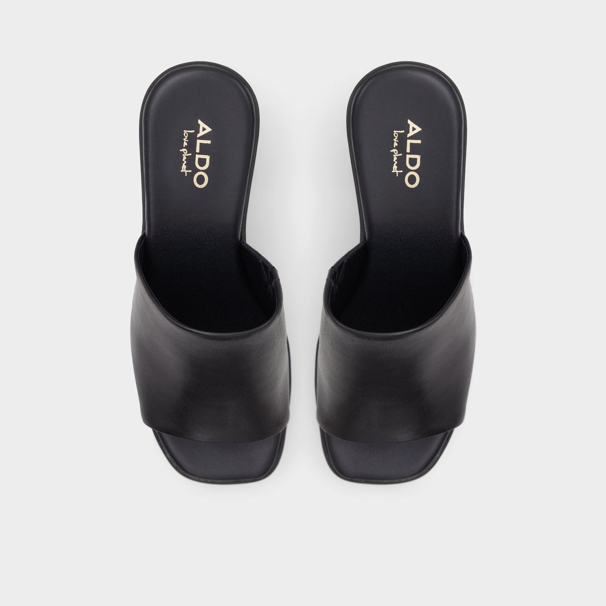 Aldo Maysee Other Black Leather Smooth Women's Mule slides - Heeled mule, Platform