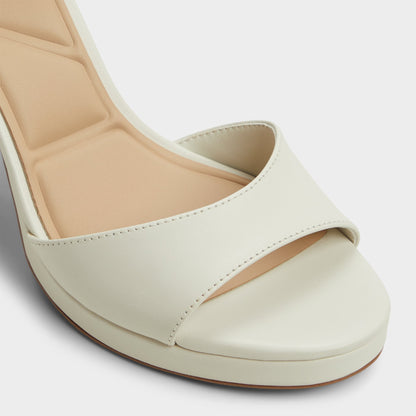 Aldo Gracious White/Bone Women's Block heels - Strappy heeled sandal, Block heel