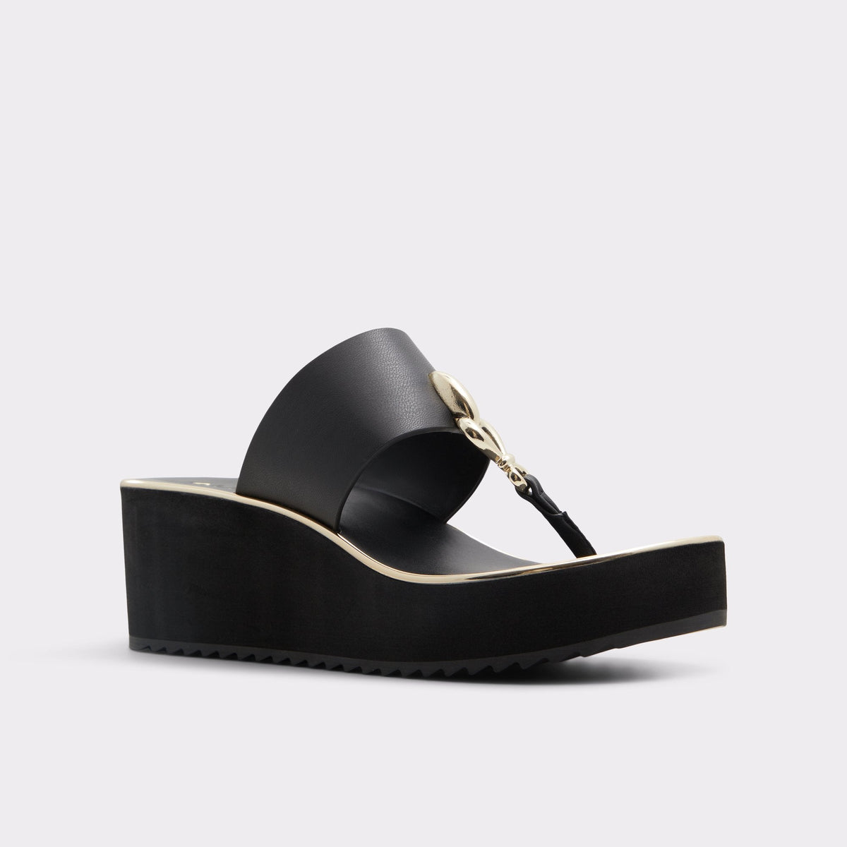 Aldo Penelopy Black Women's Wedges - Wedge sandal, Wedge heel