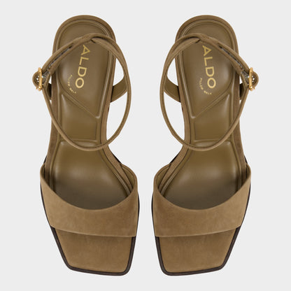 Aldo Lothon in Other Green - Strappy heeled sandal, Platform