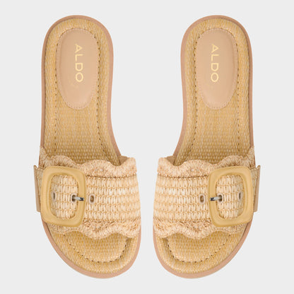 Aldo Wavynelly Light Beige Women's Flats - Slide sandal, Platform