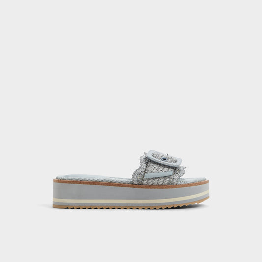 Aldo Wavynelly Other Blue Women's Flats - Slide sandal, Platform