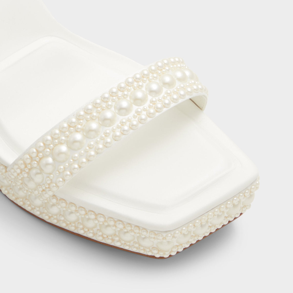 Aldo Lulu White Women's Strappy sandals - Strappy heeled sandal, Block heel