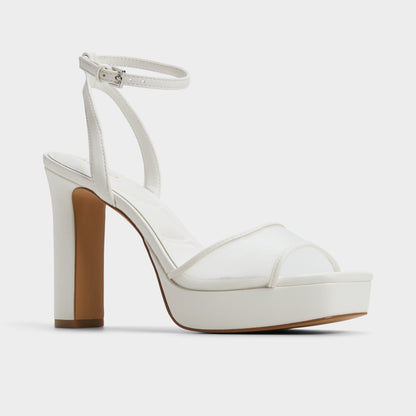 Aldo Chicglimmer Other White Women's Platform sandals - Strappy heeled sandal, Block heel