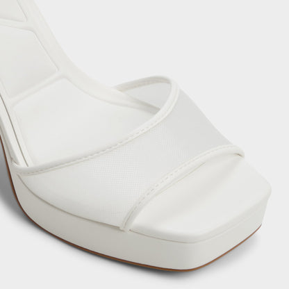 Aldo Chicglimmer Other White Women's Platform sandals - Strappy heeled sandal, Block heel