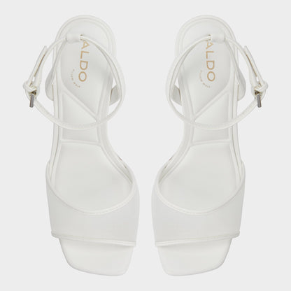 Aldo Chicglimmer Other White Women's Platform sandals - Strappy heeled sandal, Block heel