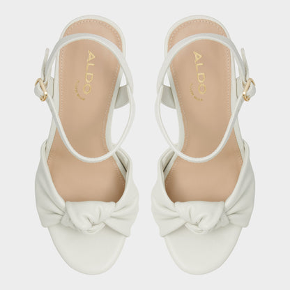 Aldo Ulialdan White/Bone Women's Platform sandals - Strappy heeled sandal, Platform