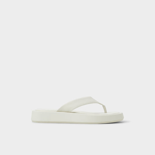Aldo Grettle White/Bone Women's Flats - Flip flop, Flatform