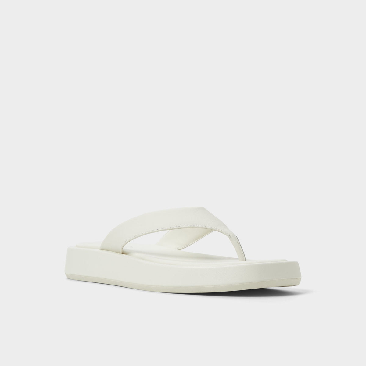 Aldo Grettle White/Bone Women's Flats - Flip flop, Flatform