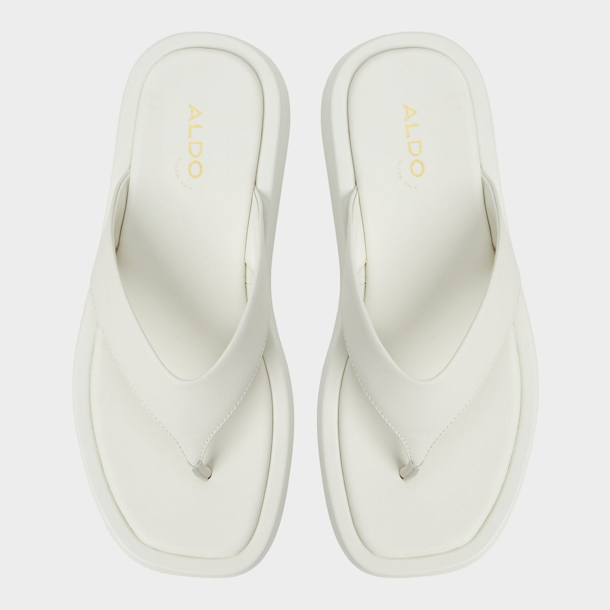 Aldo Grettle White/Bone Women's Flats - Flip flop, Flatform