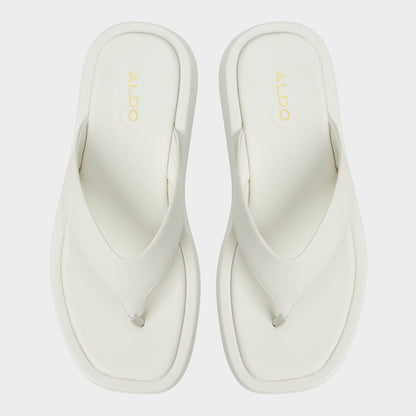 Aldo Grettle White/Bone Women's Flats - Flip flop, Flatform