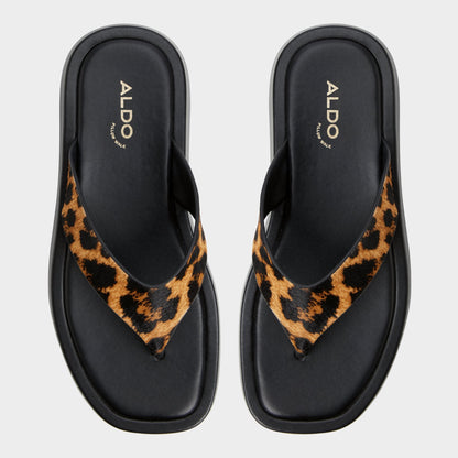 Aldo Grettle Brown Multi Women's Flats - Flip flop, Platform